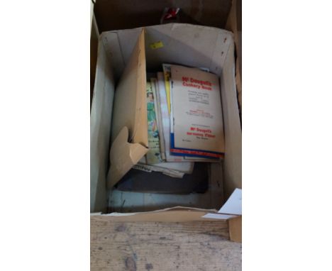COOKERY: two 20th century manuscript cookery receipt books, together with a small quantity of manufacturers brochures and rel