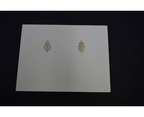 DIANA, PRINCESS & PRINCE CHARLES: royal Christmas card signed by Charles, Prince of Wales and Diana, Princess of Wales, folde