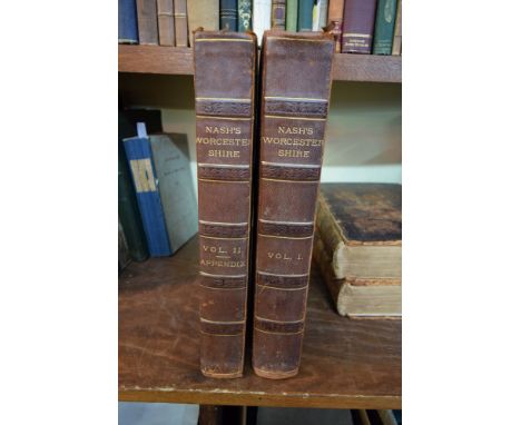 NASH (Treadway Russell): 'Collections for the History of Worcestershire...', printed by John Nichols, 1781-2: 2 vols: folio, 