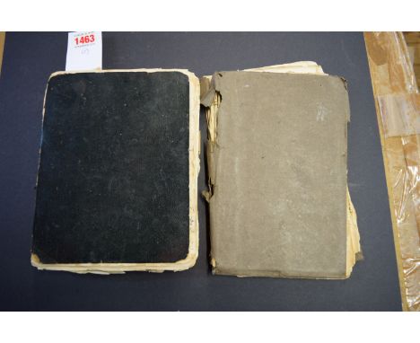 COOKERY MANUSCRIPT: two volumes of cookery receipts in different hands, both late 19th-early 20th century, much material past