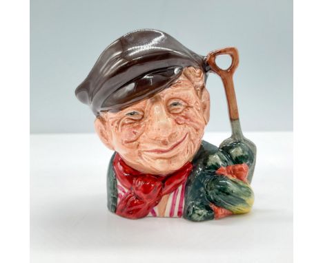 Colorway of Variation No. 2, which normally is a yellow scarf and light brown hat, however this mini figural jug is a red sca