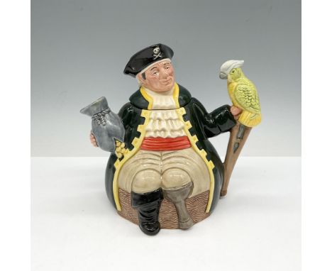 This porcelain scoundrel and pirate from Robert Louis Stevenson's Treasure Island had a wooden leg and a parrot companion. Co