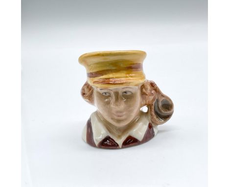 A piece for the Oliver Twist Tinies Set. Hand painted prototype colorway tiny figural jug of Oliver Twist, the orphan charact