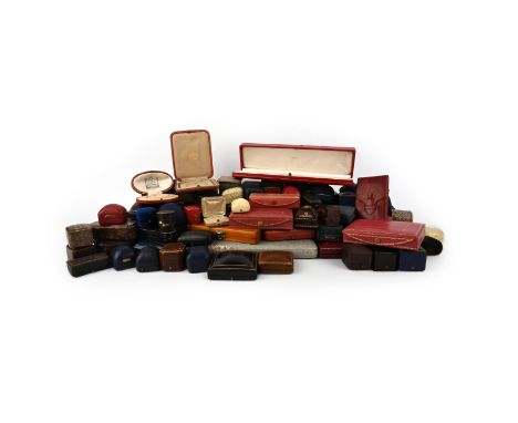 100 assorted jewellery boxes including Cartier (2) James R Ogden (2) and Tiffany, Paris