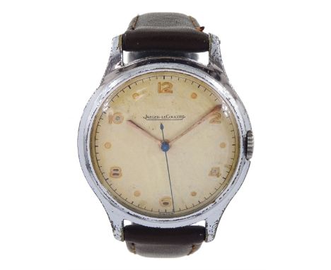 Jaeger-Lecoultre gentleman's manual wind wristwatch, the back case stamped 539436, on brown leather strapCondition Report:Mov