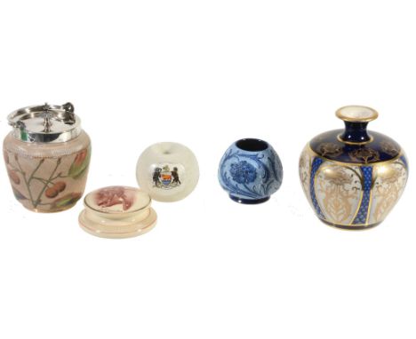  A group of James Macintyre  &  Company and other pieces,   comprising: an Aurelian Ware globular vase, designed by William M