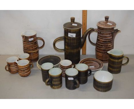 Group of pottery dinner wares and tea wares, mainly by the Rye Cinque Ports Pottery, various mugs, cups and saucers