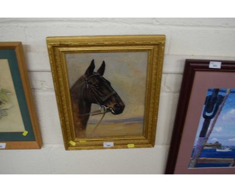 I B Thomson - Portrait of a horse dated 1938, oil on board