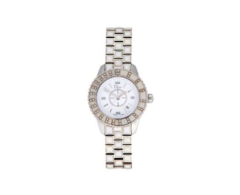 Dior, Christal, ref. CD113112, a stainless steel bracelet watch, no. EY4958, quartz movement, 7 jewels, ca. ETA 956412, white