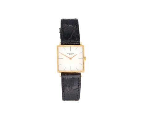 Patek Philippe, ref. 3503, an 18 carat gold wrist watch, no. 2646335, circa 1960s, manual wind movement, 18 jewels, adjusted 