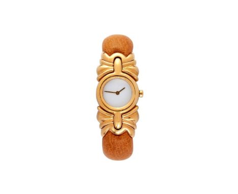 Bulgari, Antalya, ref. BJ 03, an 18 carat gold bangle wristwatch, no. C086, circa 2000, quartz movement, 6 jewels, cal. 512-M