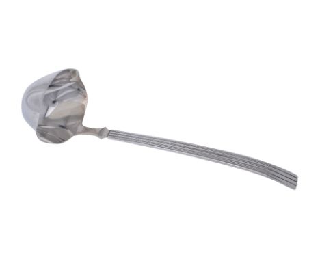 Georg Jensen, a Danish silver Bernadotte pattern soup ladle, post 1945 stamped marks, design no. 9, designed by Sivard Bernad