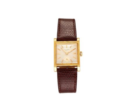 Patek Philippe, ref. 2496, an 18 carat gold wrist watch, numbered 515.695, circa 1956, manual wind movement, 18 jewels, adjus