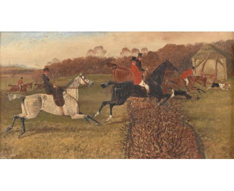 Sylvester Martin (1839-1912) - Prospect Road, Sharman's Cross, Solihull; another fox hunting scene, a pair, the first signed,