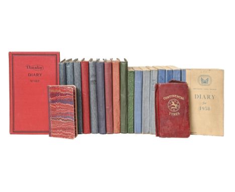 Derbyshire. Eighteen volumes of diaries, kept by Samuel Bernard Pick, of Wood Street, later Heath Road, Holmewood, Chesterfie