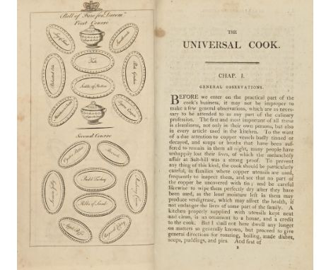 Cookery. Collingwood (Francis) & Woollams (John), The Universal Cook, and City and Country Housekeeper [...], fourth edition,