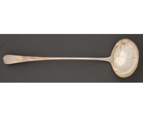 A Scottish George III silver soup ladle, Old English pattern, by Alexander Zeigler, Edinburgh 1800, 5oz 12dwt  Good condition