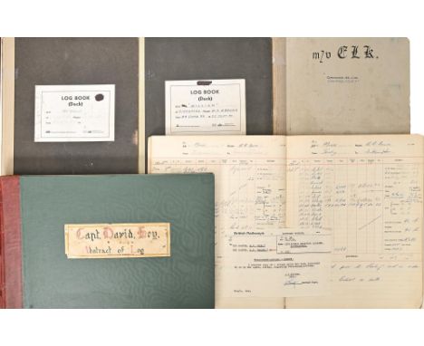 Miscellaneous manuscripts, late 18th c and later, comprising&nbsp;merchant shipping: Captain David Hey (b. 1880; previously M