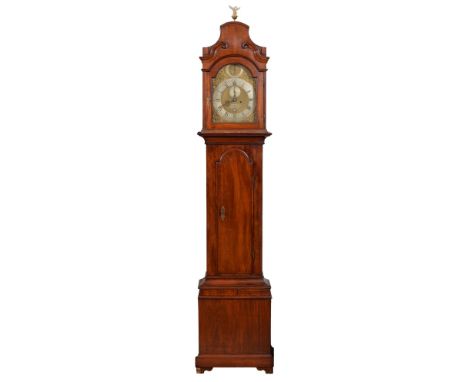 A Victorian mahogany eight-day longcase clock, Edward Clark, London, the earlier, George III, 12 inch brass breakarched dial 
