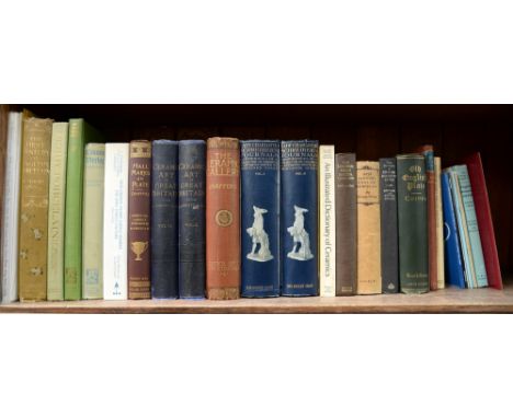 Books. Antique English ceramic and silver reference, 20th c, comprising Jewitt (Llewellynn, FSA), The Ceramic Art of Great Br