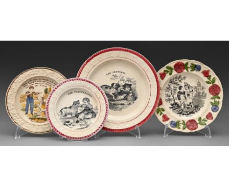 Children's China. A Staffordshire nursery plate,&nbsp;Thomas &amp; Benjamin&nbsp;Godwin, Burslem, c 1830,&nbsp;transfer-print