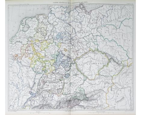 France. Thiers (Adolphe), Histoire de l'empire, faisant suite a l'histoire du consulat, five-volume set plus atlas supplement