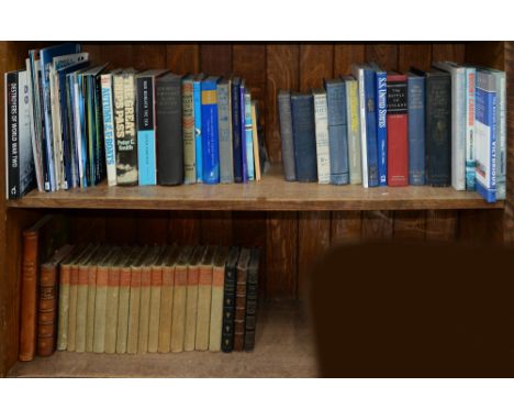 Books. One shelf of naval history, 20th c, various historic and modern conflicts and battles, some ships, etc., mostly hardba