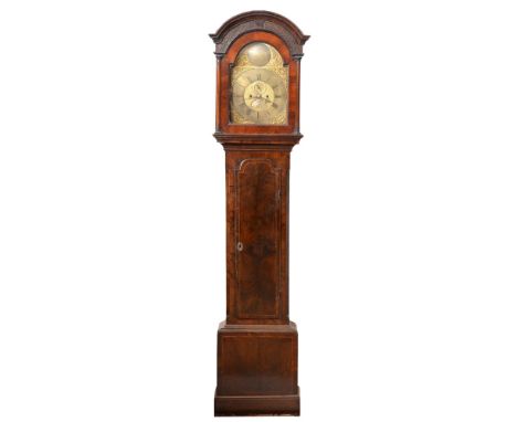 A George III walnut eight-day longcase clock, Benjamin Fieldhouse, Leominster, No 355, the 12 inch brass breakarched dial wit