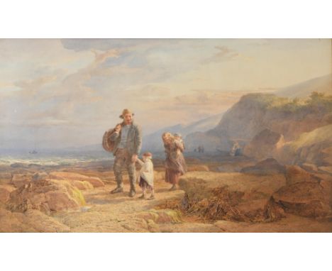 John Henry Mole RI (1814-1886) - Going Home, signed and dated 1870, signed again, inscribed with the title and artist's addre