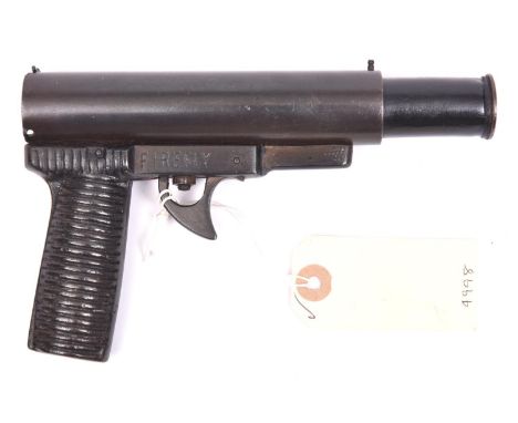 A scarce .177" “The Firefly” pop out air pistol, c 1932-33, of all steel construction, with ribbed butt, marked “THE FIREFLY”