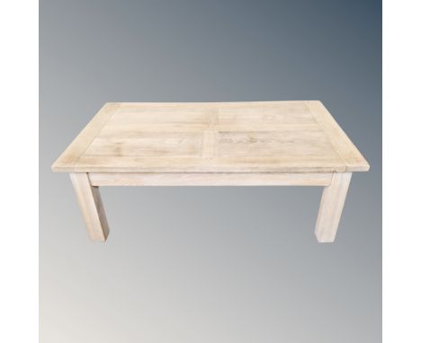 A light oak low coffee table 