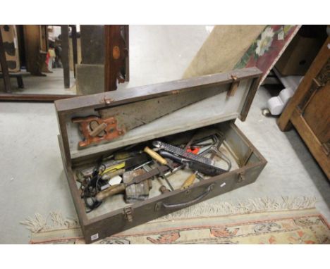 Vintage tool box with tools