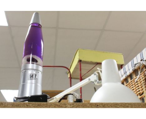 Lava Lamp and an Angle Poise Lamp