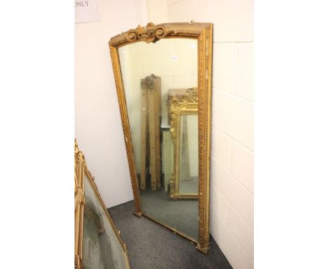 19th century Giltwood Framed Tall Mirror, 160cms high x 77cms