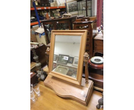 Pine Swing Mirror with lift lid drawer below