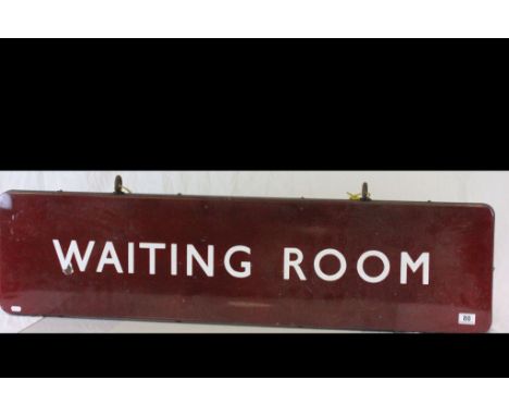 Railways Double Sided Enamel ' Waiting Room ' Sign