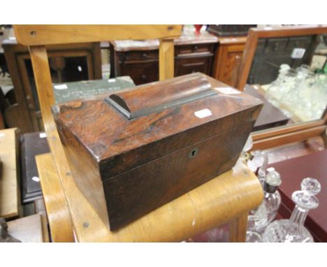 A 19th century Rosewood sarcophagus tea caddy