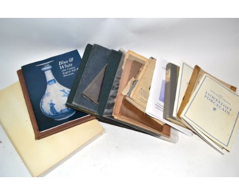 Quantity of ceramic literature mainly on Lowestoft porcelain   