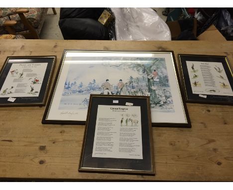 A selection of prints hunting scenes four.