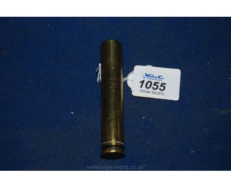 A Trench Art Cylindrical Brass Pocket Snuff Box.
