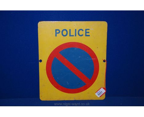 An enamel Police Sign