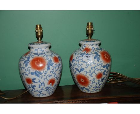 A pair of oriental style ceramic Table Lamps
