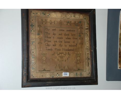 A Sampler by Maria Northwoods, 1841