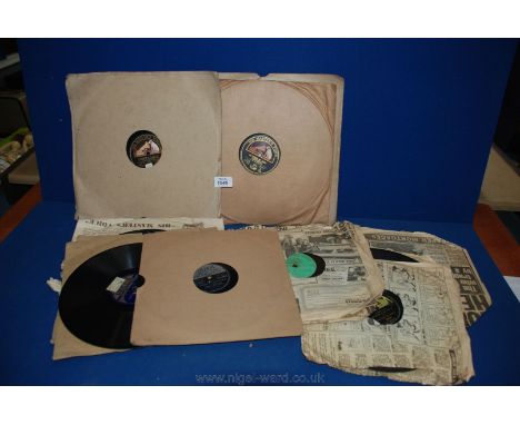 A Quantity of Records mainly protected by newspapers and including London American Recordings - Everly Brothers - "I wonder i