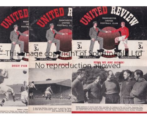 MANCHESTER UNITED      Set of 25 home programmes for season 1950/1 missing the Festival of Britain match v Red Star Belgrade.