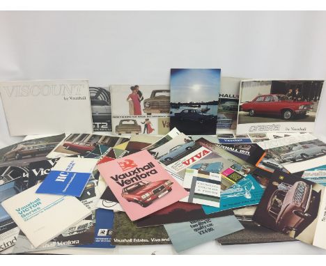 A good collection of Vauxhall sales brochures featuring models including the Cresta, the Viva and the Valiant.