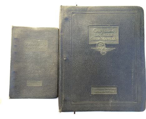A Cadillac La Salle shop manual, book no. 7381, August 1928 and a tester's guide for the same marque, book serial no. 20898, 