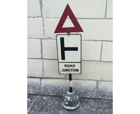 A miniature road junction sign to suit J40 pedal car scale.