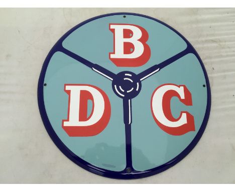 A Bedford Driver's Club circular enamel sign, in excellent condition, 16" diameter.