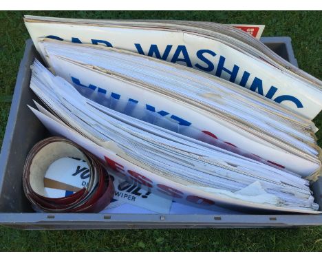 Approximately 140 Esso brand petrol pump and garage stickers including Esso Extra, Esso Plus and Esso Popular.
